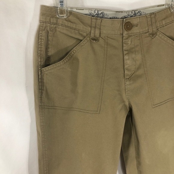 Lee Rider Khaki Comfort Waist Ankle Pants - Picture 3 of 9